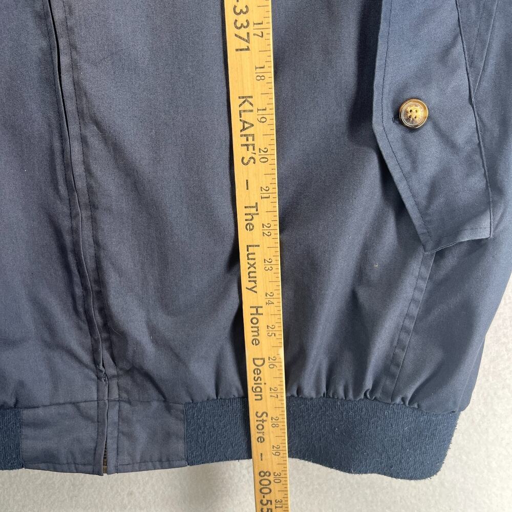ORVIS Jacket Mens XL Harrington Bomber Tartan Plaid Lined Full Zip Blue VTG - Picture 11 of 12